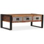 Solid recycled wood coffee table with 3 drawers 100x50x35 cm by vidaXL, Coffee table - Ref: Foro24-244941, Price: 174,47 €, D...