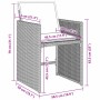 Conjunto de Comedor de Jardín 5 pcs Gris Claro ratán sintético