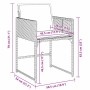 Conjunto de Comedor de Jardín 5 pcs Negro ratán sintético