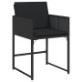 Conjunto de Comedor de Jardín 5 pcs Negro ratán sintético