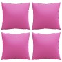 Cojines decorativos 4 pcs Rosa 60 x 60 cm tela