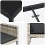 Conjunto de Comedor de Jardín 5 pcs Gris Claro ratán sintético