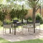 Conjunto de Comedor de Jardín 5 pcs Gris Claro ratán sintético