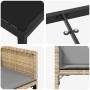 Conjunto de Comedor de Jardín 5 pcs Beige ratán sintético