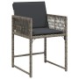 Conjunto de Comedor de Jardín 5 pcs Gris ratán sintético