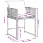 Conjunto de Comedor de Jardín 5 pcs Marrón ratán sintético