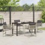 Conjunto de Comedor de Jardín 5 pcs Gris Claro ratán sintético