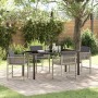 Conjunto de Comedor de Jardín 5 pcs Gris Claro ratán sintético