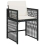 Conjunto de Comedor de Jardín 5 pcs Negro ratán sintético