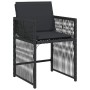 Conjunto de Comedor de Jardín 5 pcs Negro ratán sintético