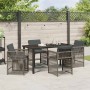 Conjunto de Comedor de Jardín 5 pcs Gris ratán sintético