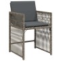 Conjunto de Comedor de Jardín 5 pcs Gris ratán sintético