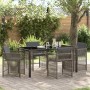 Conjunto de Comedor de Jardín 5 pcs Gris ratán sintético