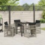 Conjunto de Comedor de Jardín 5 pcs Gris Claro ratán sintético
