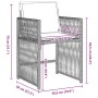 Conjunto de Comedor de Jardín 5 pcs Gris Claro ratán sintético