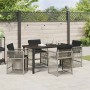 Conjunto de Comedor de Jardín 5 pcs Gris Claro ratán sintético