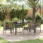 Conjunto de Comedor de Jardín 5 pcs Gris ratán sintético