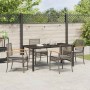 Conjunto de Comedor de Jardín 5 pcs Gris ratán sintético