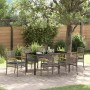 Conjunto de Comedor de Jardín 7 pcs Gris ratán sintético