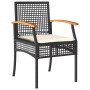 Conjunto de Comedor de Jardín 7 pcs Gris ratán sintético