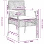 Conjunto de Comedor de Jardín 7 pcs Gris ratán sintético