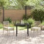 Conjunto de Comedor de Jardín 3 pcs Beige ratán sintético