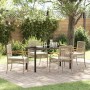Conjunto de Comedor de Jardín 5 pcs Beige ratán sintético