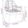 Conjunto de Comedor de Jardín 5 pcs Negro ratán sintético