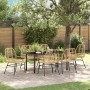Conjunto de Comedor de Jardín 7 pcs Marrón ratán sintético
