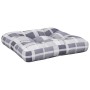 Cojines para palets 2 unidades tela a cuadros gris