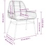 Conjunto de Comedor de Jardín 7 pcs Negro ratán sintético