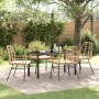 Conjunto de Comedor de Jardín 5 pcs Marrón ratán sintético