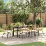 Conjunto de Comedor de Jardín 7 pcs Marrón ratán sintético