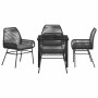 Conjunto de Comedor de Jardín 5 pcs Negro ratán sintético