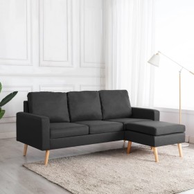 Dreisitzer-Sofa mit dunkelgrauem Stoffhocker von vidaXL, Sofas - Ref: Foro24-288724, Preis: 375,26 €, Rabatt: %