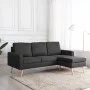 Sofá de 3 plazas con reposapiés de tela gris oscuro by vidaXL, Sofas - Ref: Foro24-288724, Price: 369,61 €, Discount: %
