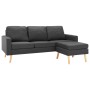 Sofá de 3 plazas con reposapiés de tela gris oscuro by vidaXL, Sofas - Ref: Foro24-288724, Price: 375,26 €, Discount: %