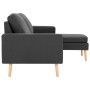 Dreisitzer-Sofa mit dunkelgrauem Stoffhocker von vidaXL, Sofas - Ref: Foro24-288724, Preis: 375,26 €, Rabatt: %