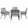Conjunto de Comedor de Jardín 5 pcs Gris ratán sintético