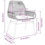 Conjunto de Comedor de Jardín 5 pcs Gris ratán sintético