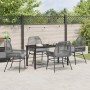 Conjunto de Comedor de Jardín 5 pcs Gris ratán sintético