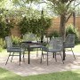 Conjunto de Comedor de Jardín 5 pcs Gris ratán sintético