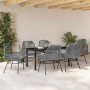 Conjunto de Comedor de Jardín 7 pcs Gris ratán sintético