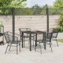 Conjunto de Comedor de Jardín 5 pcs Negro ratán sintético