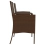 2-seater garden sofa with brown synthetic rattan side table by vidaXL, Outdoor sofas - Ref: Foro24-317622, Price: 156,84 €, D...