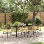 Conjunto de Comedor de Jardín 7 pcs Marrón ratán sintético