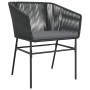 Conjunto de Comedor de Jardín 5 pcs Negro Poliratán