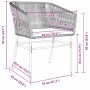 Conjunto de Comedor de Jardín 5 pcs Negro Poliratán