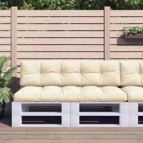 Cojines para sofá de palets 2 unidades tela crema Cojines para sofá de palets 2 unidades tela crema