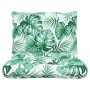 Cojines para palets 2 unidades tela estampado de hojas